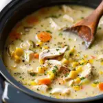 Slow Cooker Creamy Chicken & Corn Soup