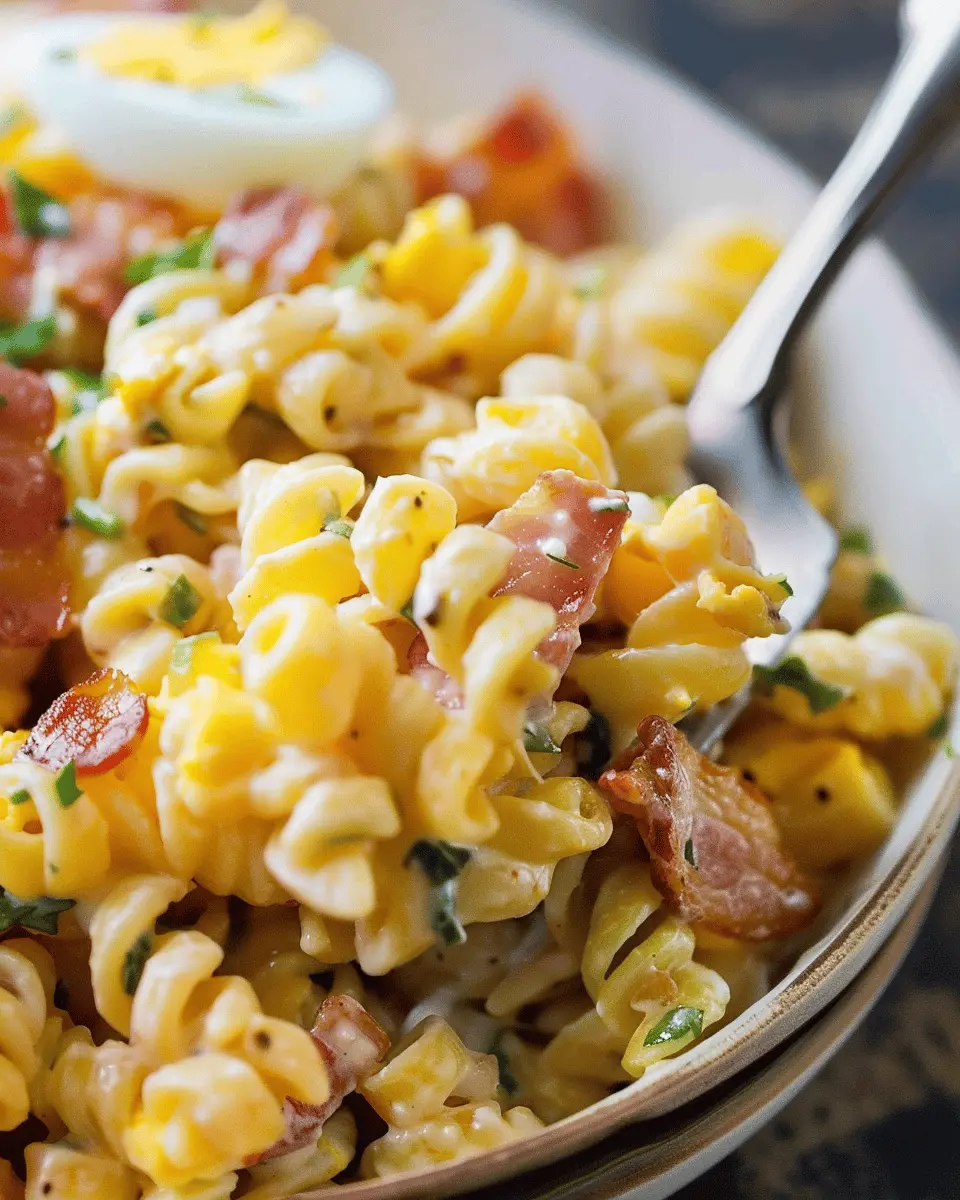 Bacon Egg Pasta Salad: Easy Turkey Bacon Delight for Your Table