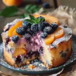 Peach Blueberry Cake Summer