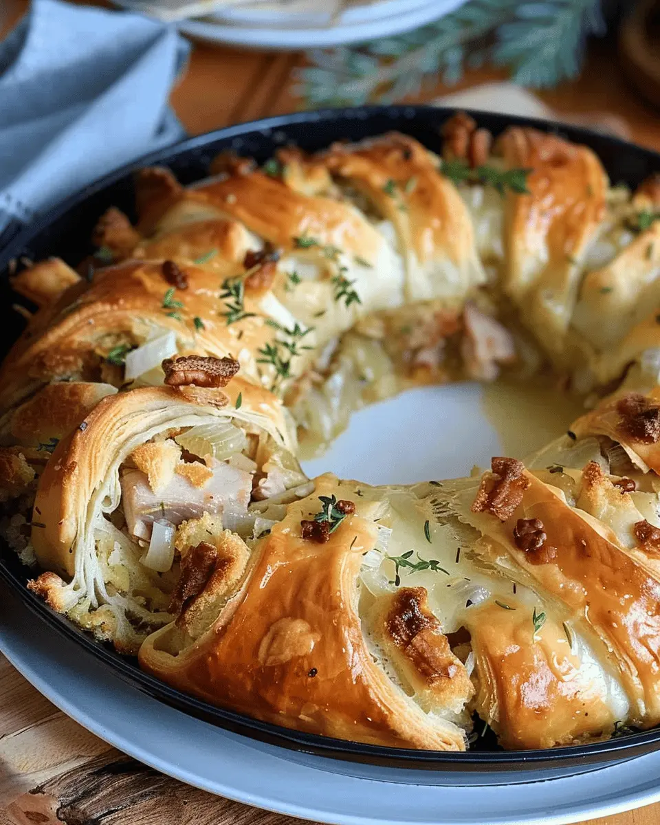 Cheesy Stuffing and Chicken Crescent Ring: A Cozy Homemade Delight