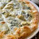 Spinach Artichoke White Cheese Pizza