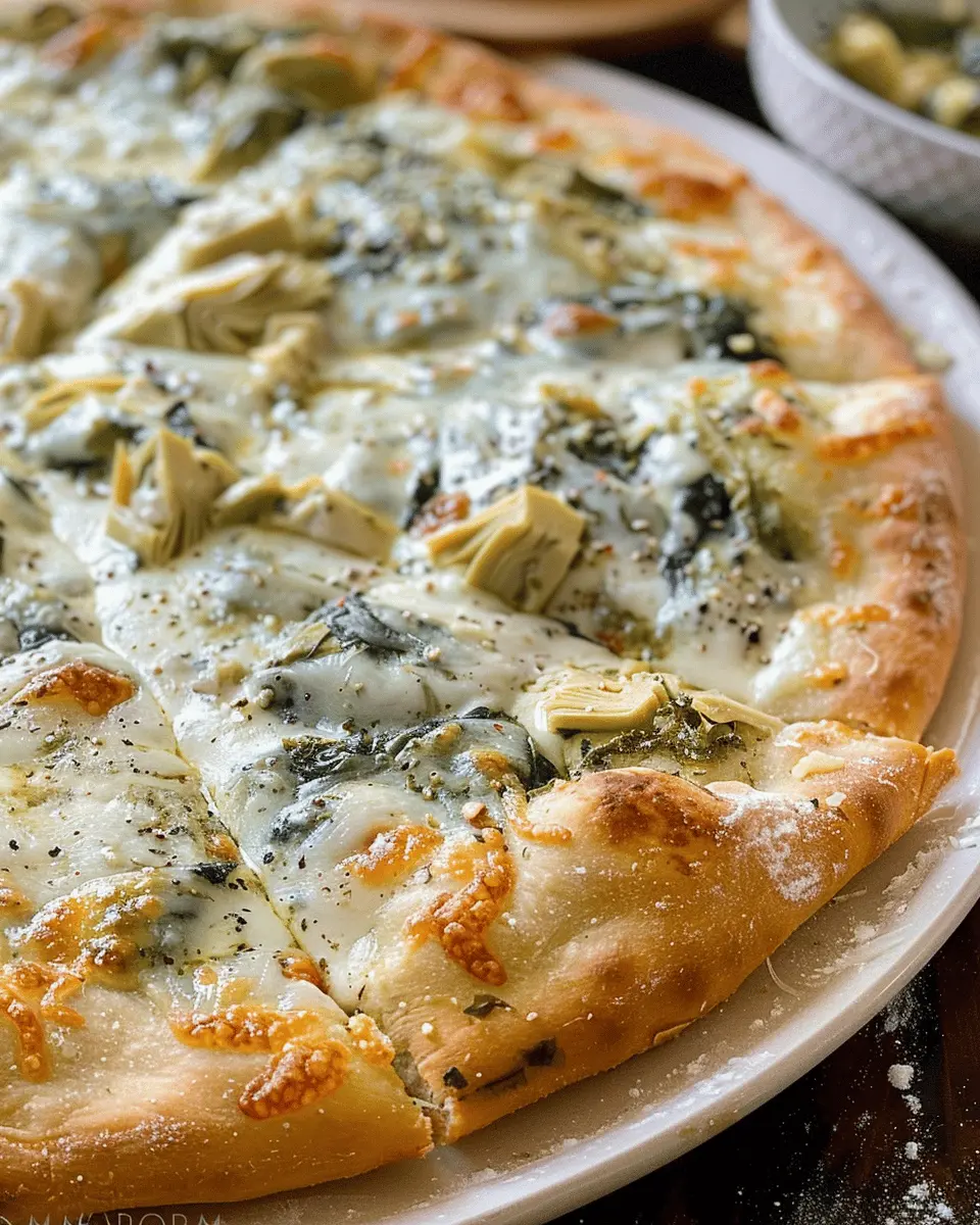 Spinach Artichoke White Cheese Pizza: Easy Indulgence at Home