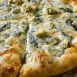 Spinach Artichoke White Cheese Pizza