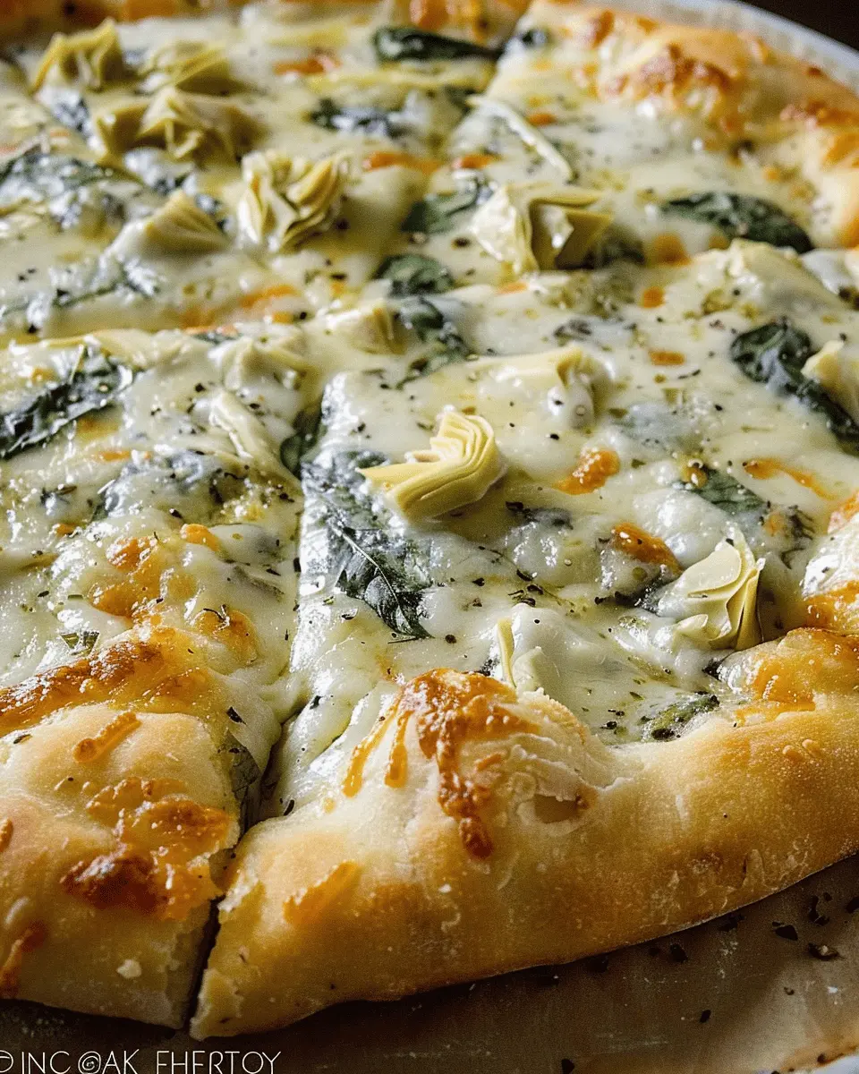 Spinach Artichoke White Cheese Pizza: A Delightful Homemade Treat