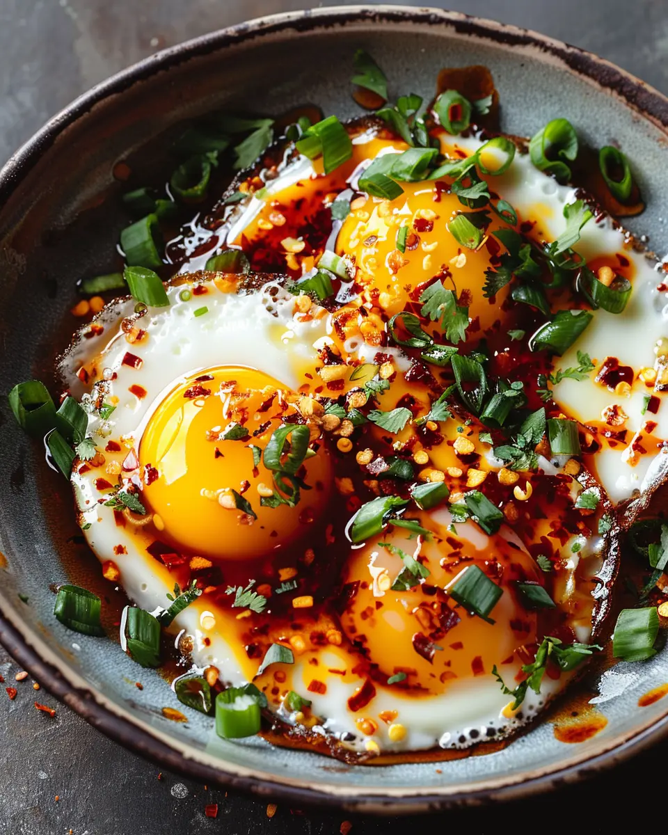 Spicy-Sour Fried Eggs: A Juicy Twist in Chili Oil Recipe
