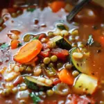 Homemade Alphabet Vegetable Soup