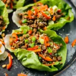 Asian-Style Ground Beef Lettuce Wraps