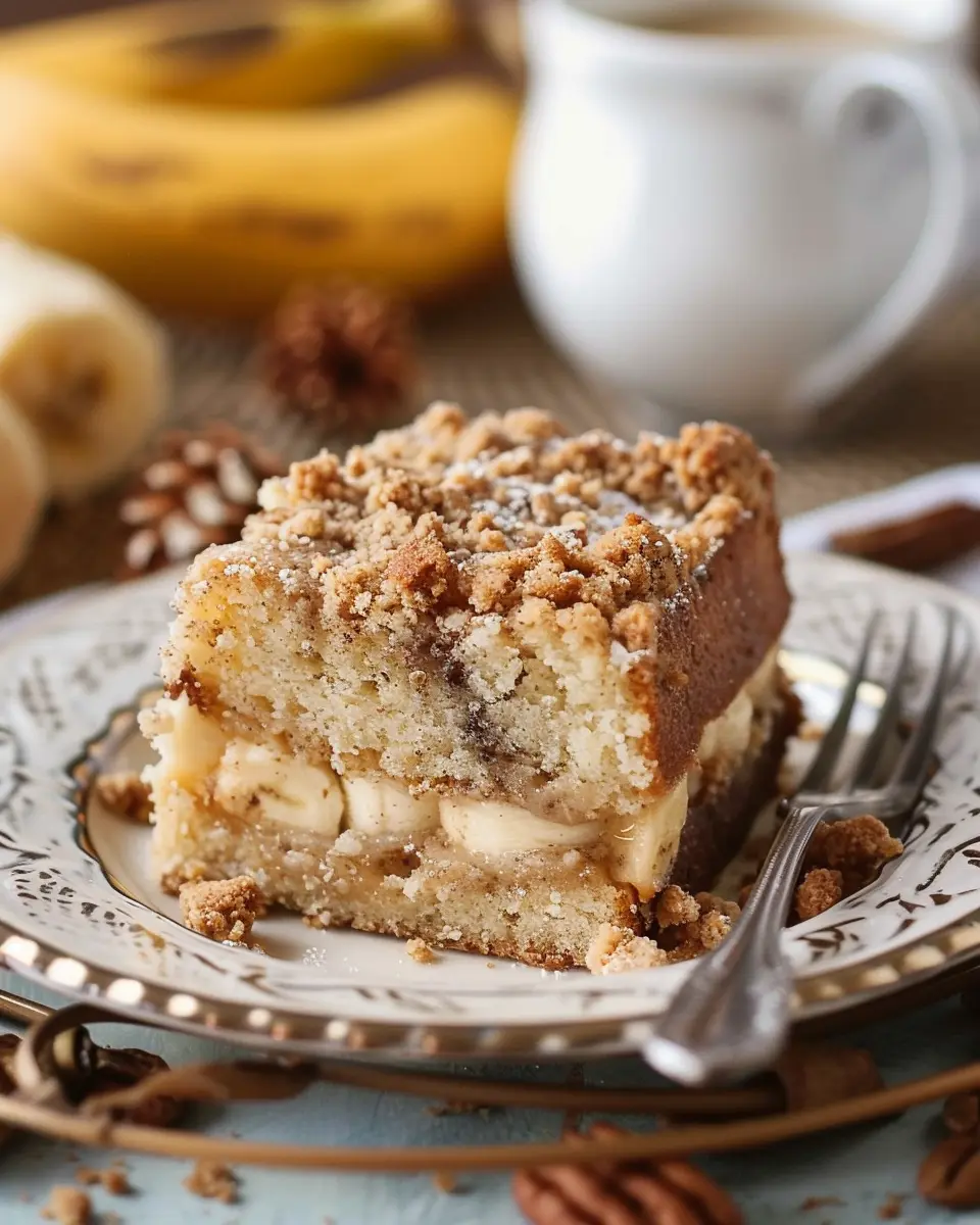 Banana Crumb Coffee Cake: Easy Delight with Streusel Topping
