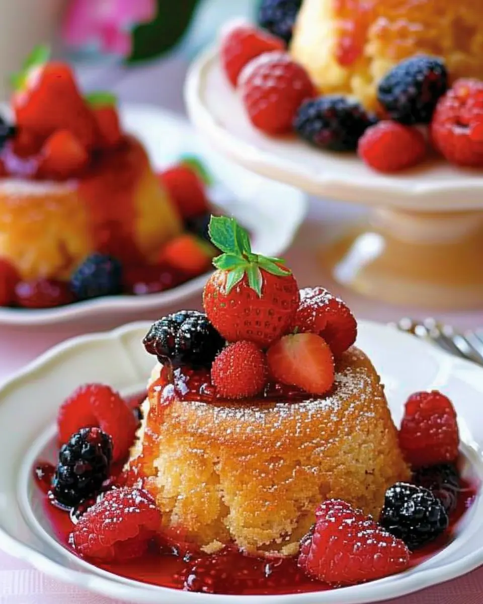 Lemon Cakes with Berry Salsa: The Best Refreshing Treat