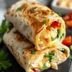 Cheesy Garlic Chicken Wraps