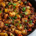 Loaded Ground Beef and Potatoes Skillet