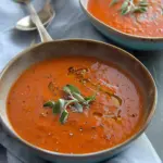 Healthy Roasted Tomato Soup with Tarragon