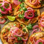 Easy Rotisserie Chicken Tostadas with Quick Pickled Onions