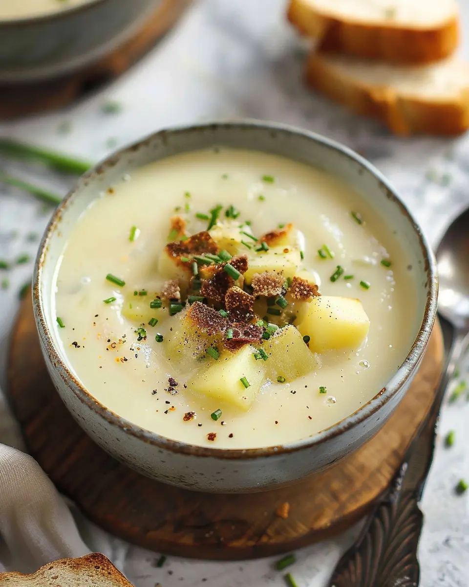 Creamy Leek and Potato Soup with Turkey Bacon Delights