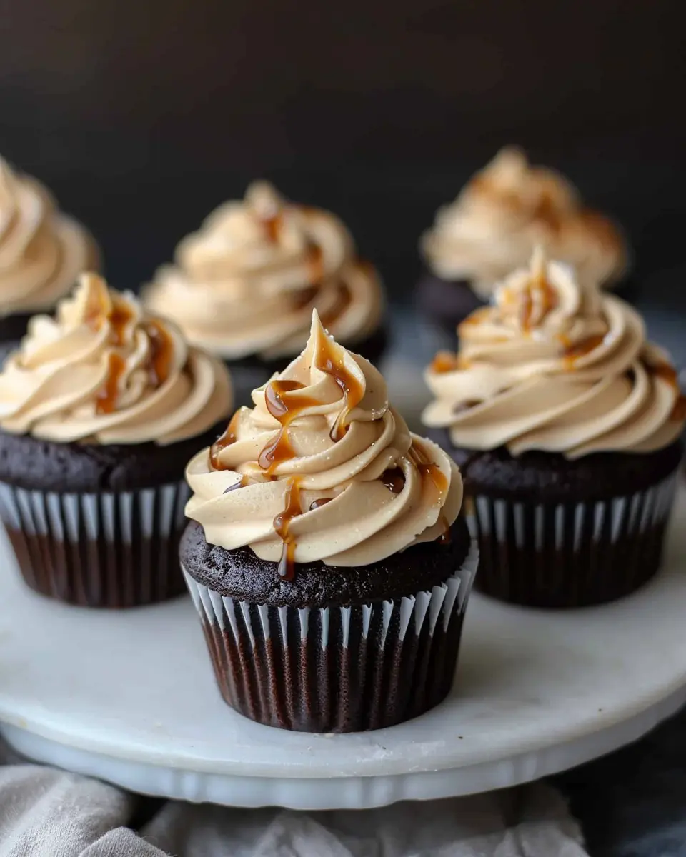 Dark Chocolate Espresso Cupcakes: Indulgent Salted Caramel Bliss