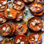 Roasted Sweet Potato Rounds with Honey & Feta