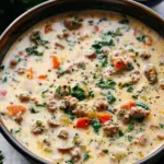 Creamy Parmesan Italian Sausage Soup