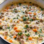 Creamy Parmesan Italian Sausage Ditalini Soup