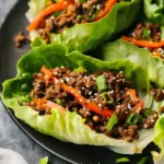 Asian-Style Ground Beef Lettuce Wraps