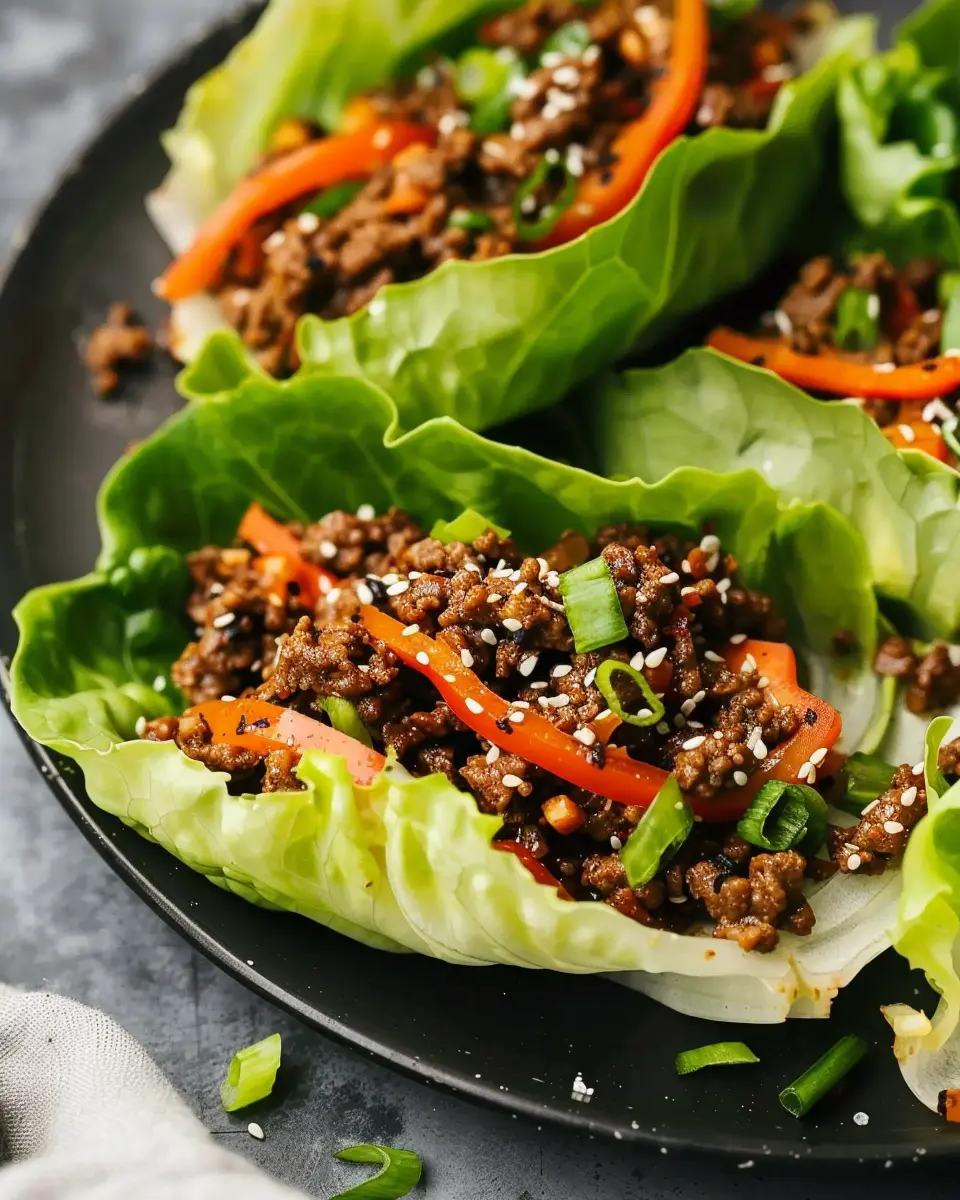 Asian-Style Ground Beef Lettuce Wraps: Easy and Flavorful Delight