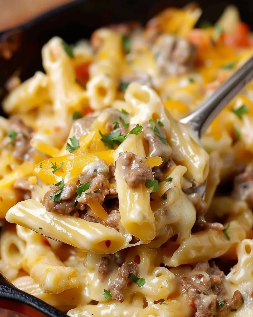 Philly Cheese Steak Pasta Recipe: Indulgent Comfort Food Made Easy