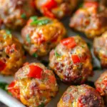 Spicy Rotel Cream Cheese Sausage Balls