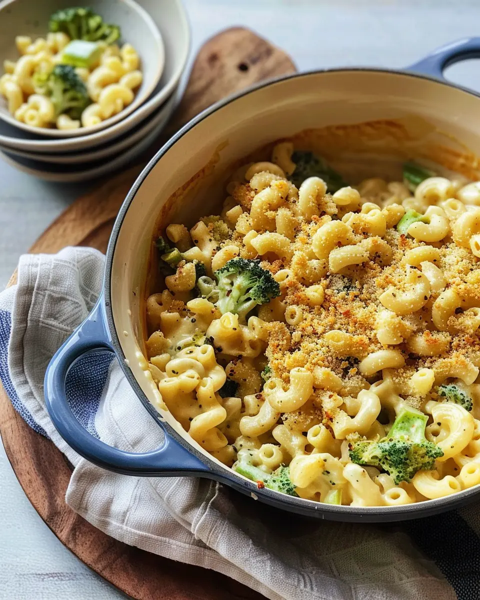 Healthy One Pot Broccoli Mac and Cheese: Easy Turkey Bacon Twist