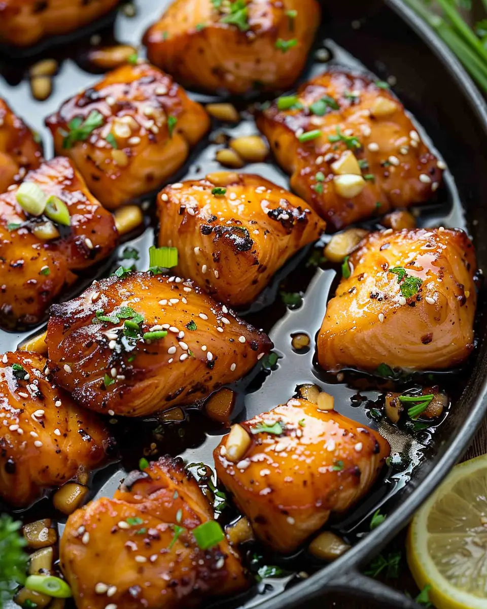 Mouthwatering Honey Garlic Salmon Bites That You’ll Love