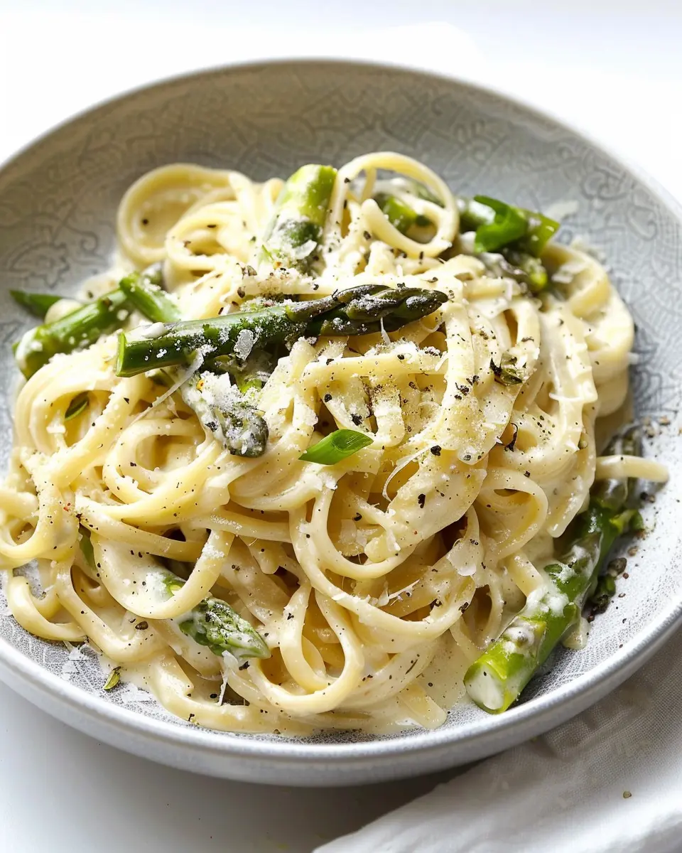 Creamy Asparagus Pasta with Turkey Bacon: A Delightful Twist
