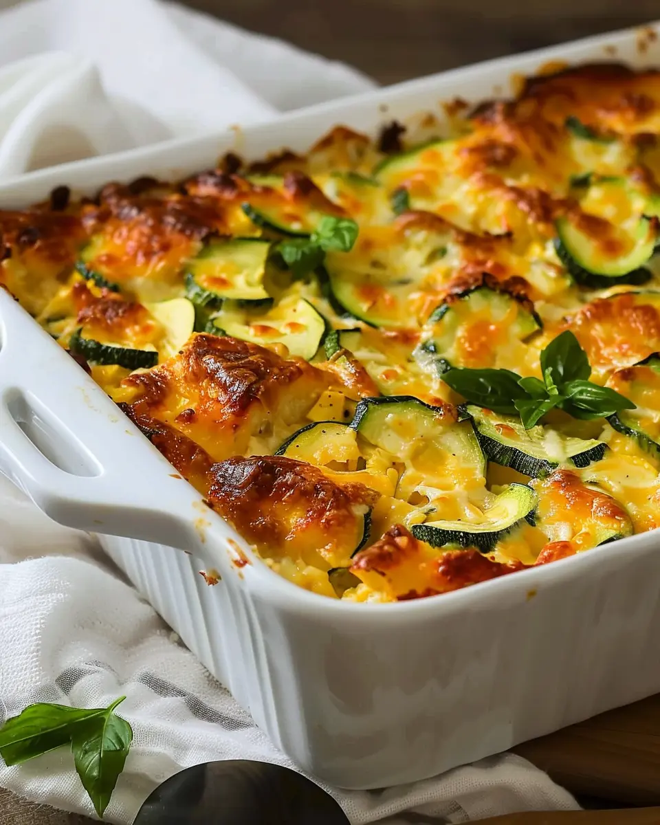 Irresistible Zucchini Casserole with Turkey Bacon and Chicken Ham