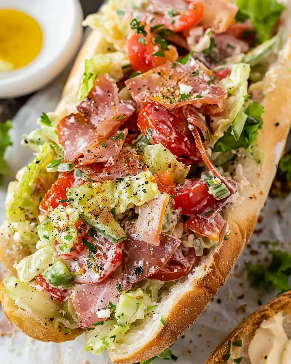 Italian Grinder Salad Sandwich: The Best Twist with Turkey Bacon