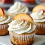 Fresh Peach Cupcakes with Cream Cheese Frosting