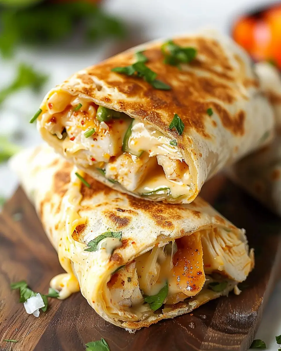 Cheesy Garlic Chicken Wraps: Easy Comfort Food Delight