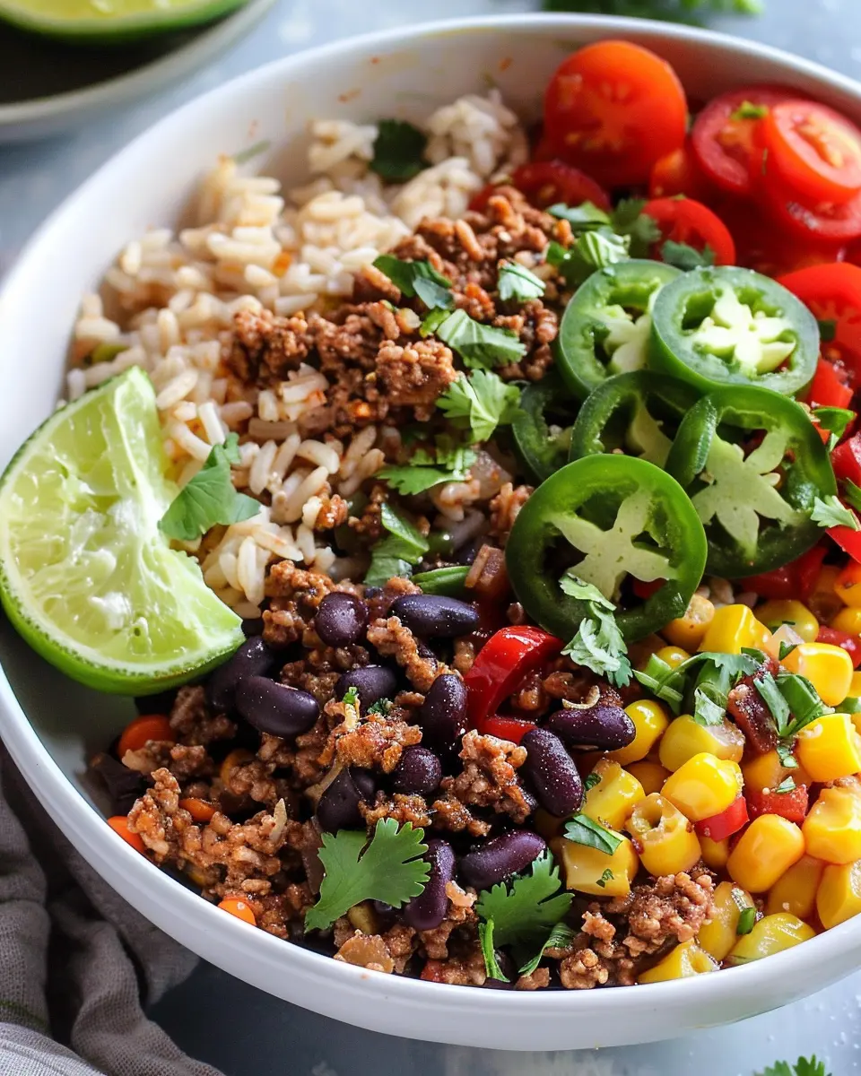 Easy Healthy Taco Rice Bowl: A Delicious Twist with Turkey Bacon