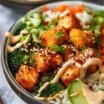 Crispy Bang Bang Salmon Bites Bowls