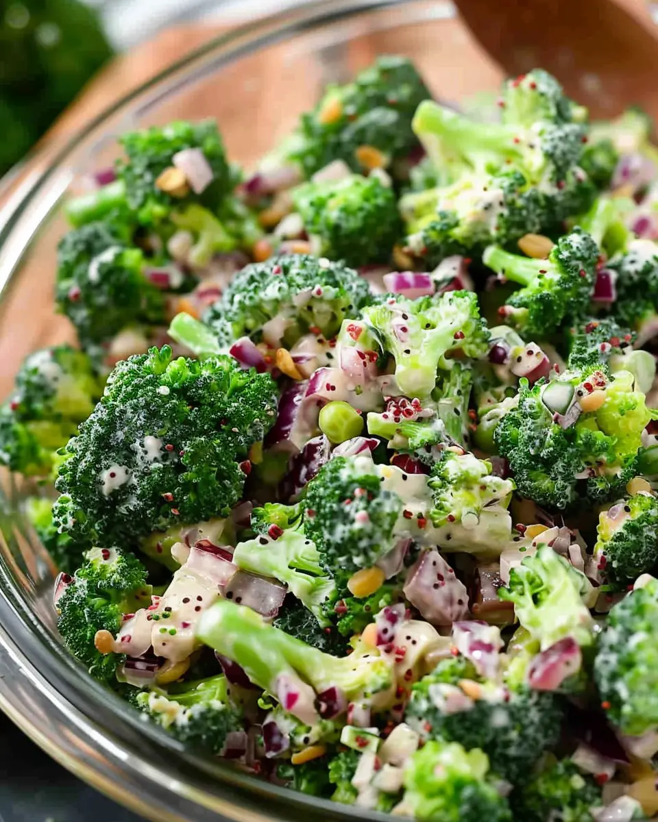 The Best Broccoli Salad with Turkey Bacon and Chicken Ham Delight