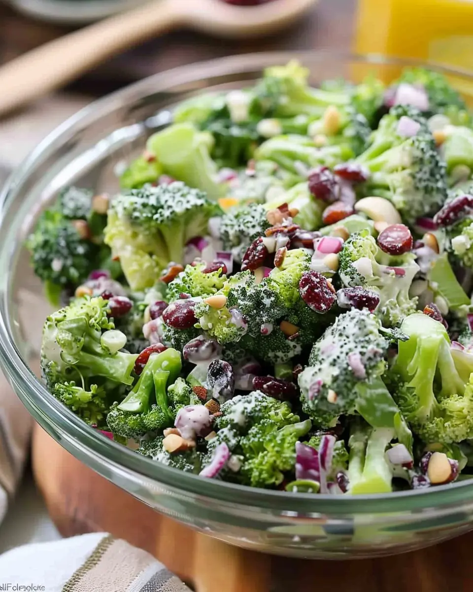 The Best Broccoli Salad with Turkey Bacon and Chicken Ham Delights