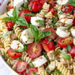 Caprese Pasta Salad with Creamy Balsamic Dressing