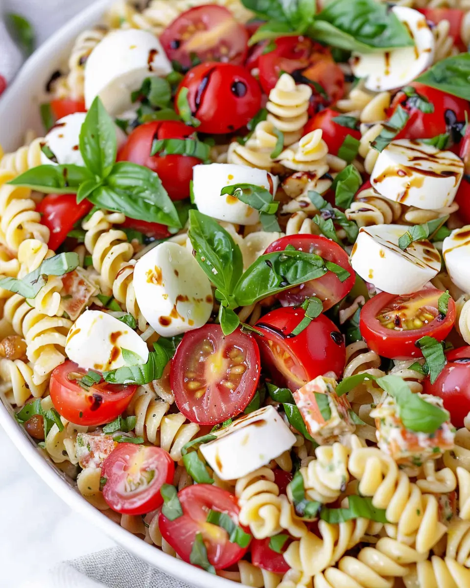 Caprese Pasta Salad with Creamy Balsamic Dressing: A Fresh Twist