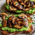 Garlicky Avocado Mushroom Toast