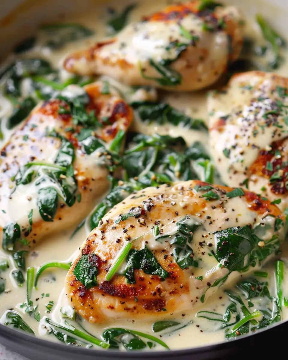 Creamy Chicken Breast in Spinach: A Velvety Delight for Home Cooks