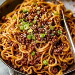 Mongolian Ground Beef Noodles Recipe