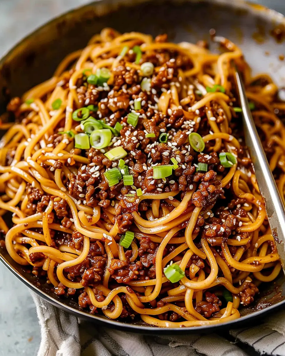 Mongolian Ground Beef Noodles: Easy and Flavorful Comfort Dish