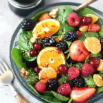 Berry Orange Spinach Salad with Citrus Balsamic Vinaigrette