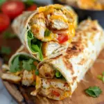 Cheesy Garlic Chicken Wraps