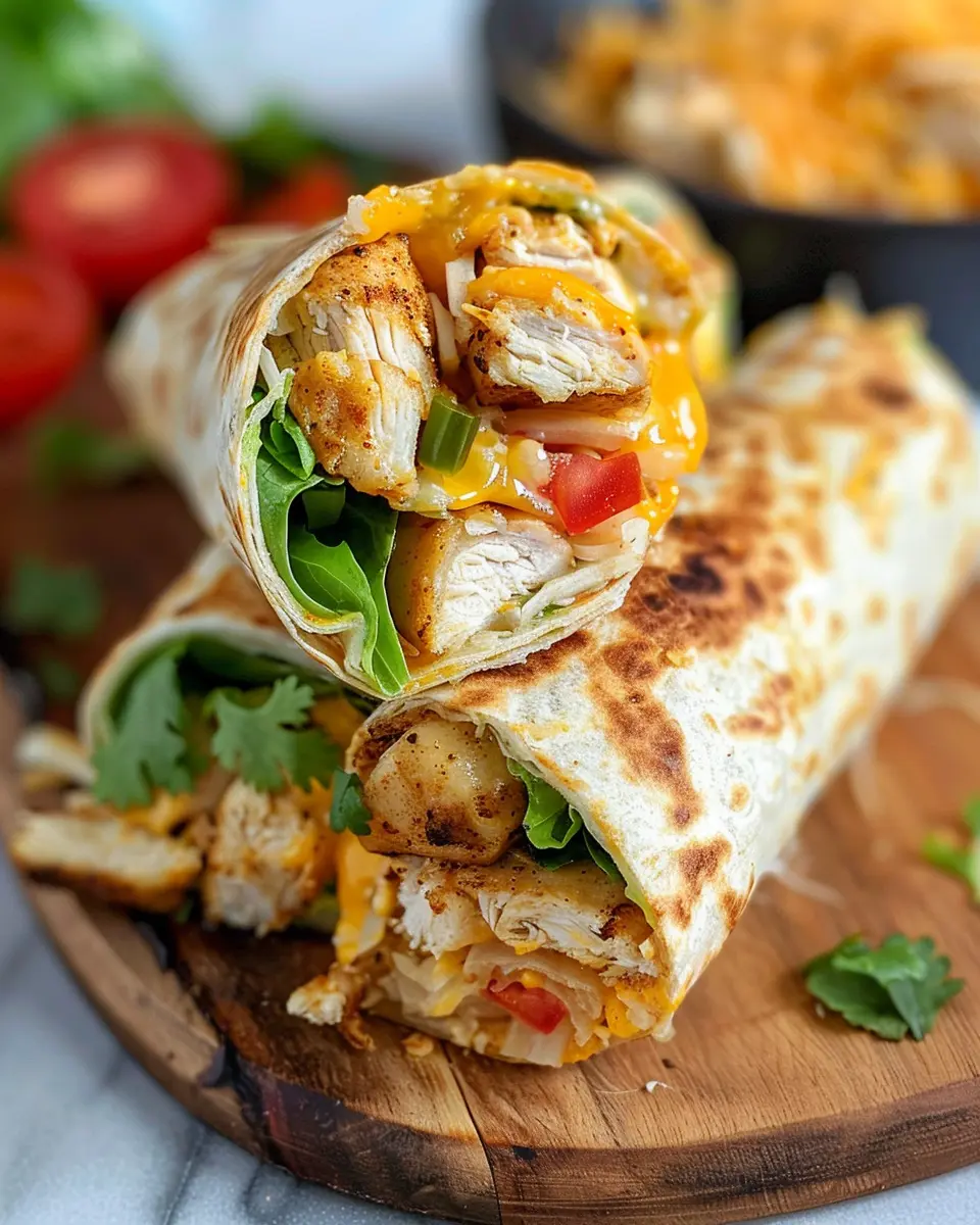 Cheesy Garlic Chicken Wraps: Easy Recipe for Flavorful Meals