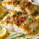 Tasty Baked Cod in Coconut Lemon Cream Sauce