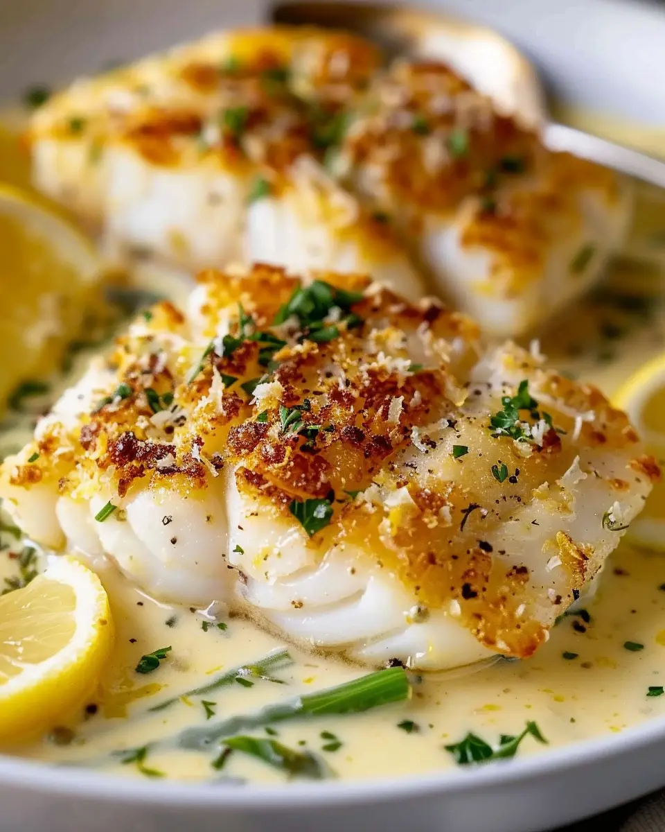 Tasty Baked Cod in Coconut Lemon Cream Sauce for a Flavorful Escape