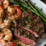 Garlic Butter Ribeye Steak And Shrimp