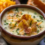 Hearty Cheddar Garlic Herb Potato Soup